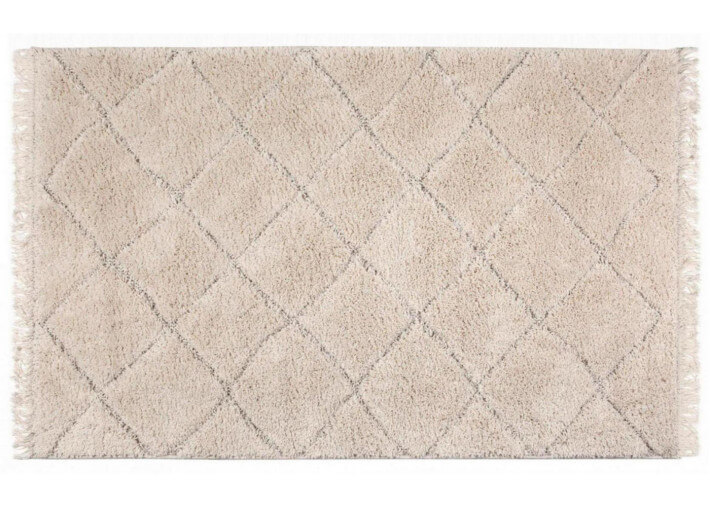 Tapis moderne et design en polypropylène écru -...