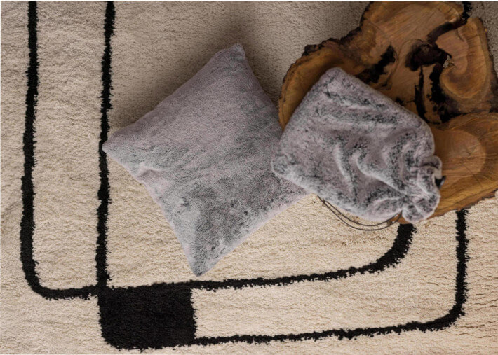 Tapis design contemporain ecru noir 230 x 160...