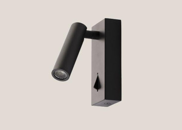 Liseuse avec interrupteur noir blanc beige - Abby par Nexel