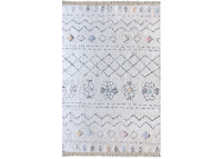 Tapis ivoire et motifs multicolores seabert - the rug republic
