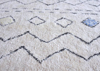 Tapis ivoire et motifs multicolores seabert - the rug republic