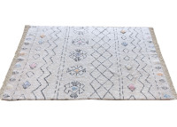 Tapis ivoire et motifs multicolores seabert - the rug republic