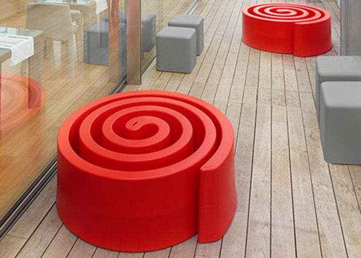 Banc spirale en polyéthylène 13 coloris -...