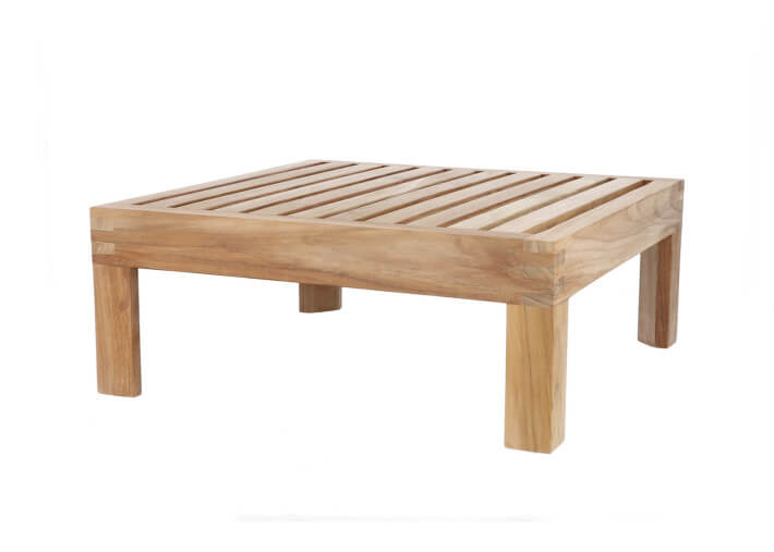 Table de salon de jardin en teck 65x65x25 -...