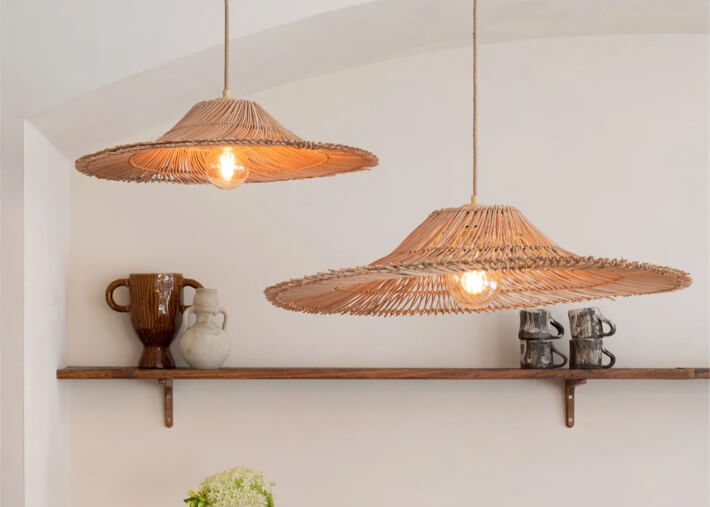 Suspension originale en rotin 2 tailles Cancun...
