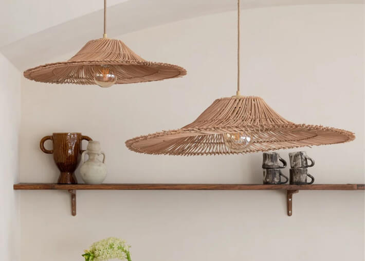 Suspension originale en rotin 2 tailles Cancun...