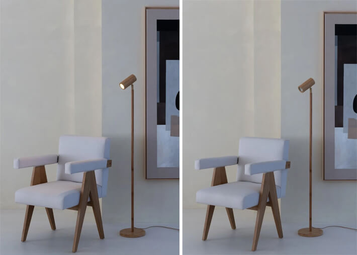 Lampadaire filiforme en bambou 2 coloris - Java...