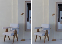 Lampadaire filiforme en bambou 2 coloris - Java par Good and mojo