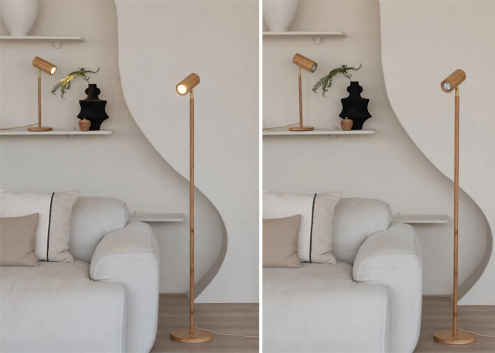 Lampadaire filiforme en bambou 2 coloris - Java...