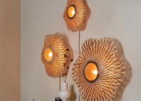Applique forme fleur en bambou 3 tailles Madura par Good and mojo