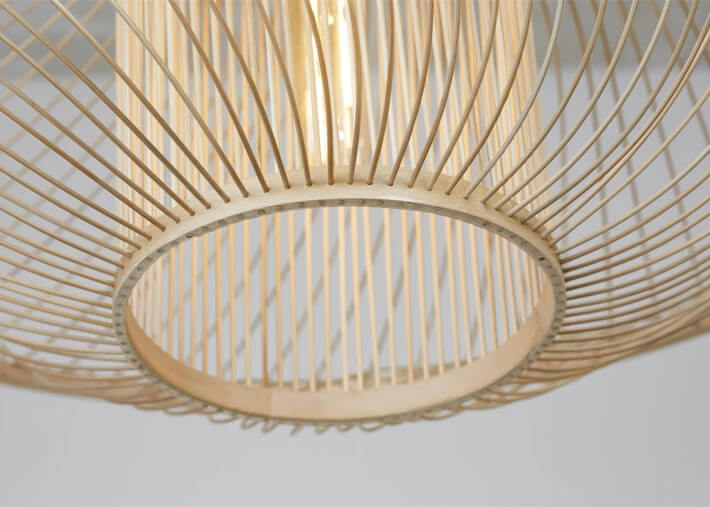 Plafonnier design en bambou 2 tailles 2 coloris...