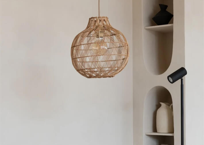 Suspension en bambou 3 tailles 3 coloris...