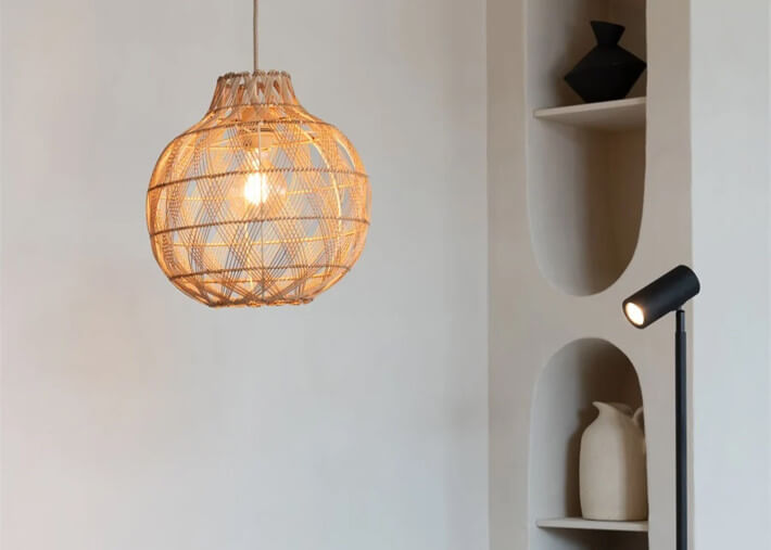 Suspension en bambou 3 tailles 3 coloris...