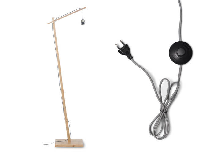 Lampadaire en rotin et bambou 2 tailles Tanami...