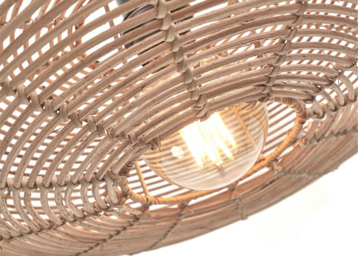 Lampadaire en rotin et bambou 2 tailles Tanami...