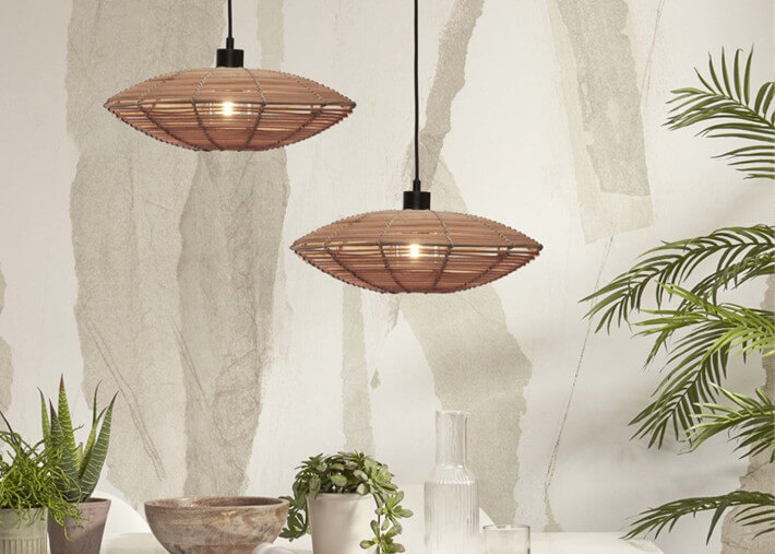 Suspension originale en rotin 2 tailles Tanami...