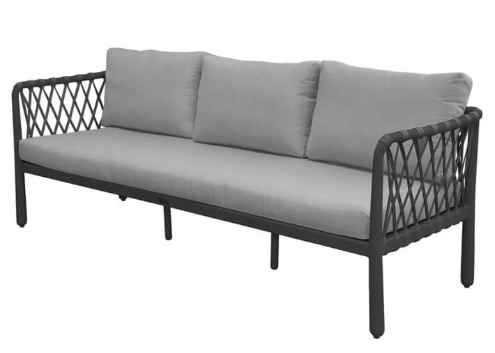 Canapé de jardin design 3 places taupe ou gris...