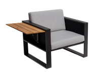 Fauteuil de jardin avec tablette teck rabattable manhattan Garden Art