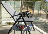 Fauteuil relax de jardin blanc taupe ou gris - York par Garden Art