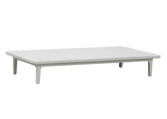 Table basse de jardin en aluminium beige 160x80...