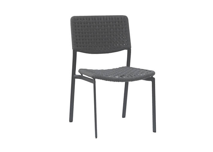Set de 4 chaises de repas de jardin 3 coloris -...