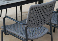 Set de 4 fauteuils de repas d'extérieur 3 coloris - Kakao par Garden Art