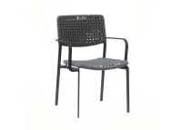 Set de 4 fauteuils de repas d'extérieur 3 coloris - Kakao par Garden Art
