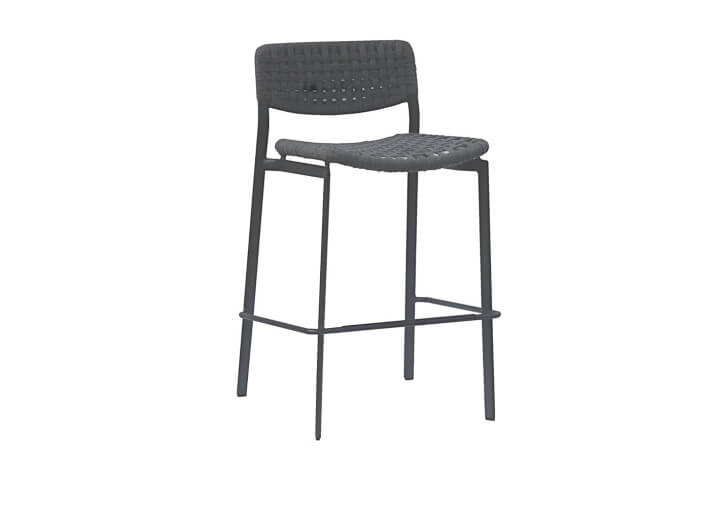 Set de 4 chaises de bar d'extérieur 3 coloris -...