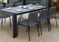 Set de 4 fauteuils de repas d'extérieur 3 coloris - Kakao par Garden Art
