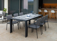 Set de 4 fauteuils de repas d'extérieur 3 coloris - Kakao par Garden Art
