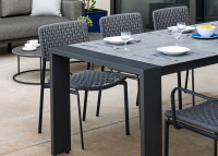 Set de 4 chaises de repas de jardin 3 coloris - Kakao par Garden Art