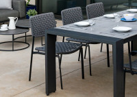 Set de 4 chaises de repas de jardin 3 coloris - Kakao par Garden Art