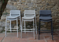 Set de 4 chaises de bar d'extérieur 3 coloris - Kakao par Garden Art