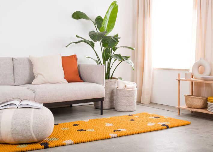 Tapis en billes de laine 6 coloris 9 tailles...