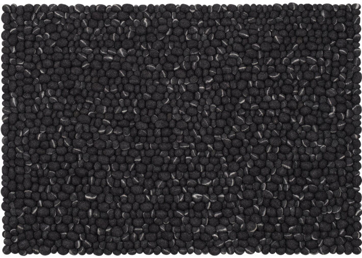 Tapis rectangulaire en boules de feutre de...