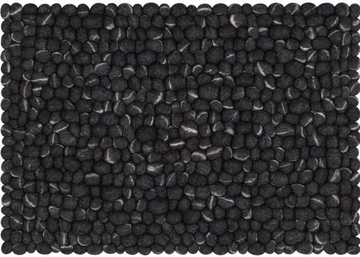 Tapis rectangulaire en boules de feutre de...