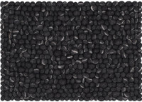 Tapis rectangulaire en boules de feutre de laine grise Kurt par MyFelt
