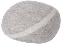 Pouf galet moderne et stylé en laine beige chiné 6 tailles - Bela MyFelt