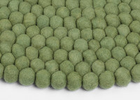 Tapis rond en billes de laine 4 nuances de vert au choix - MyFelt