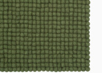 Tapis rectangulaire en billes de laine verte 4 nuances au choix - MyFelt