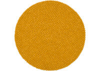 Tapis rond billes de laine moutarde jaune orange rouille rose - MyFelt