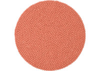 Tapis rond billes de laine moutarde jaune orange rouille rose - MyFelt