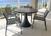Table de jardin ronde en dekton 7 coloris Ø 108 - Dano Garden Art