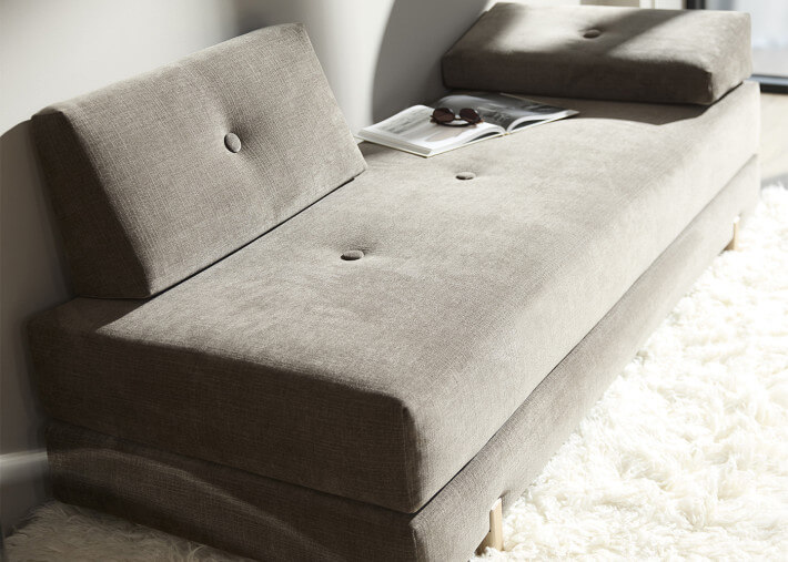 Canapé méridienne convertible Sigmund –...