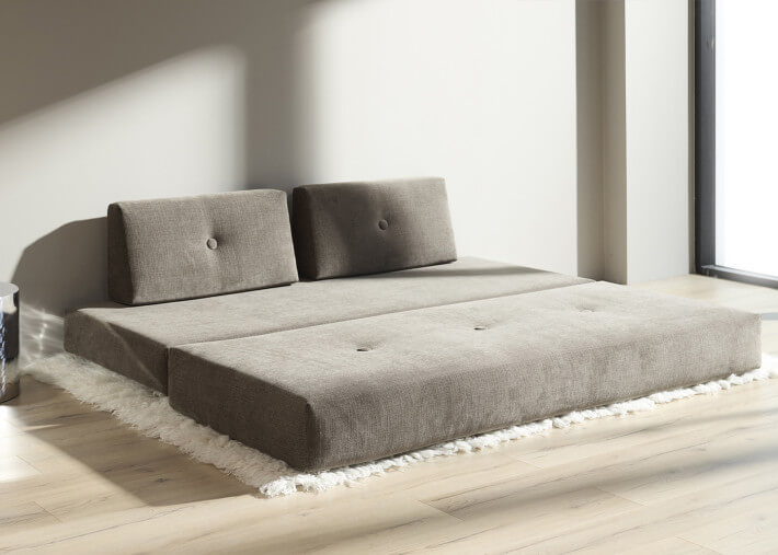 Canapé méridienne convertible Sigmund –...