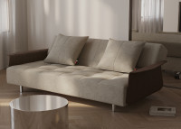 Canapé design avec accoudoirs en noyer Long Horn - Innovation Living