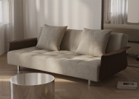 Canapé design avec accoudoirs en noyer Long Horn - Innovation Living