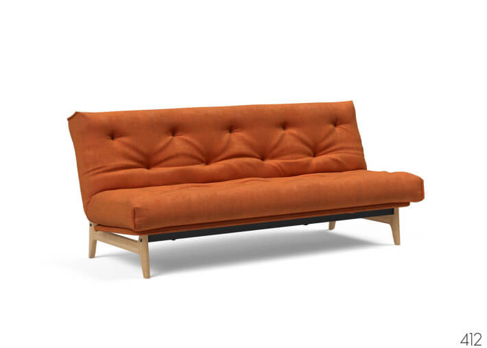 Canapé convertible pieds chêne - 43 couleurs -...