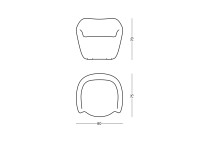 Fauteuil d'extérieur design en polyéthylène 7 coloris Reborn par Slide
