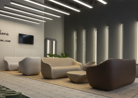 Canapé de jardin design en polyéthylène 7 coloris Reborn par Slide